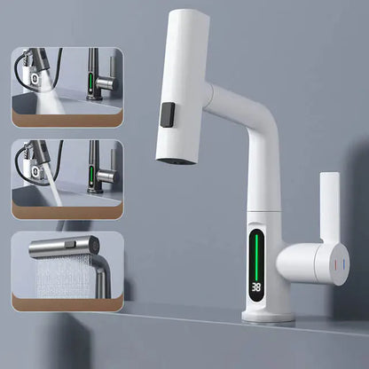 Waterfall Basin Faucet with Digital Display