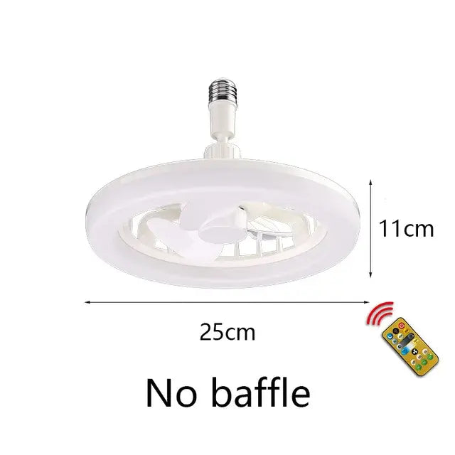 Remote-Controlled Ceiling Lamp with Cooling Fan