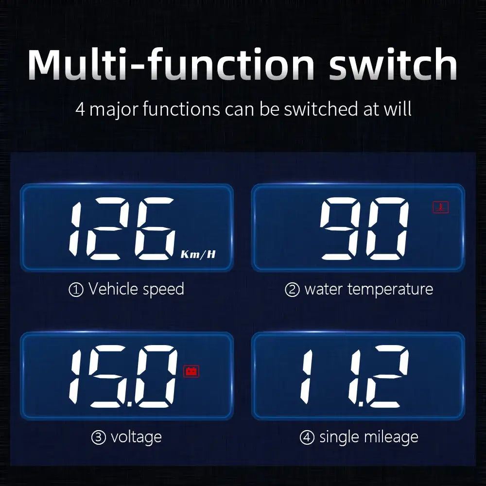 Car Digital Speedometer with Windshield Display