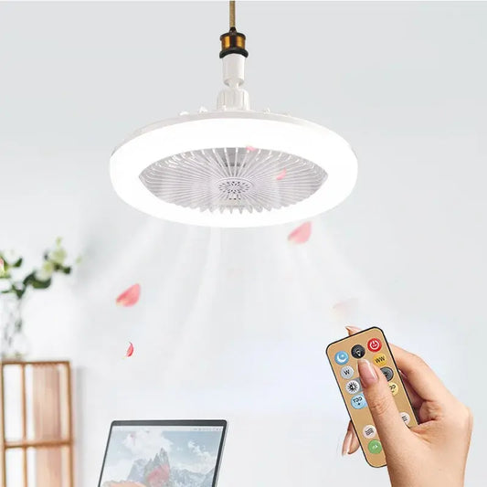 Remote-Controlled Ceiling Lamp with Cooling Fan