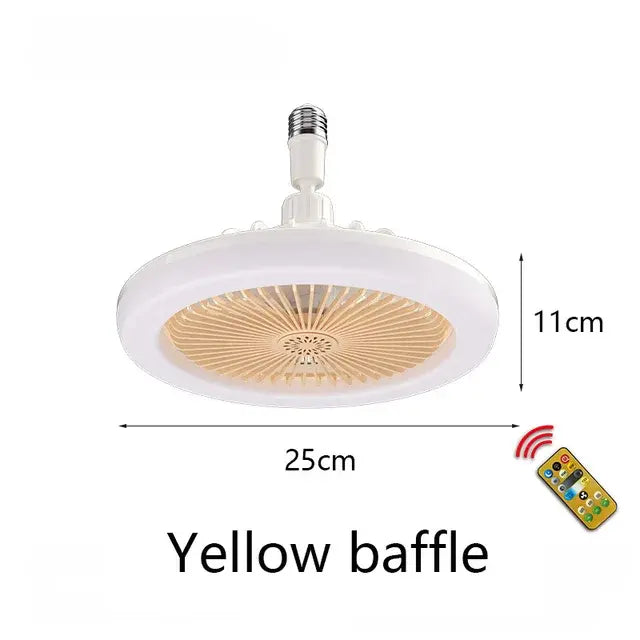 Remote-Controlled Ceiling Lamp with Cooling Fan