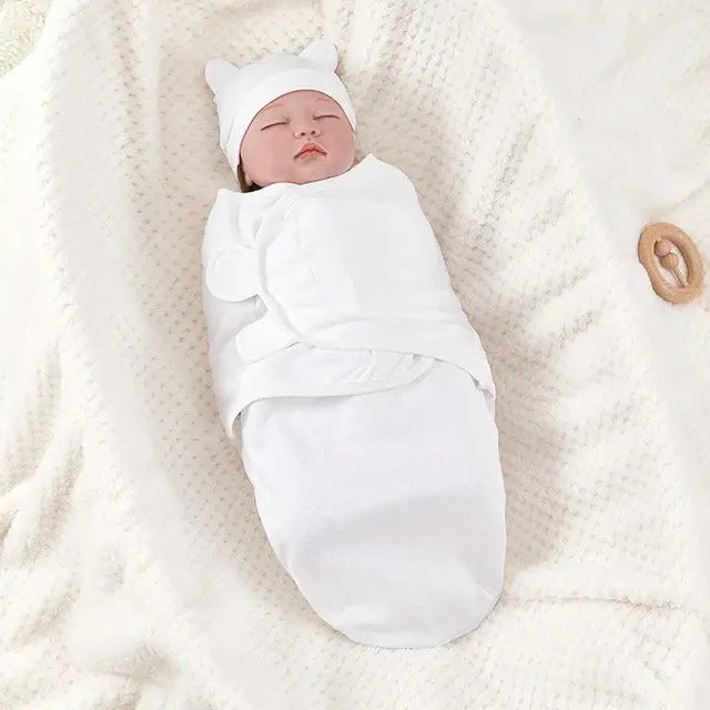 Cotton Swaddle Blanket and Hat