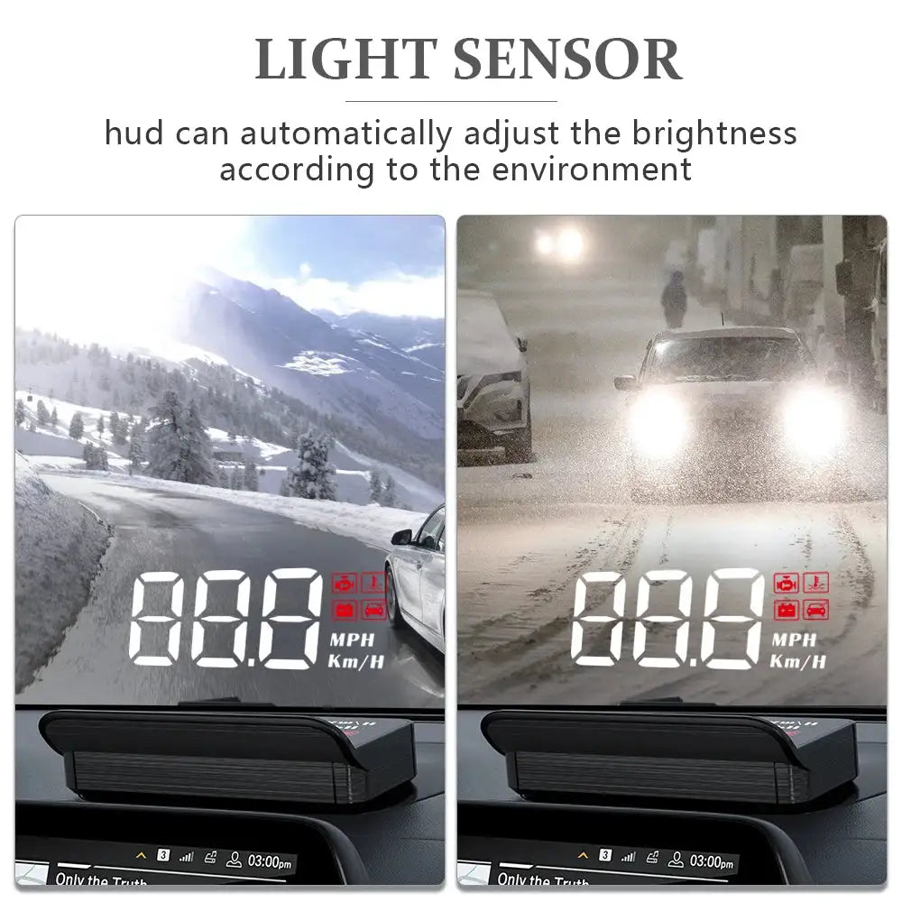 Car Digital Speedometer with Windshield Display