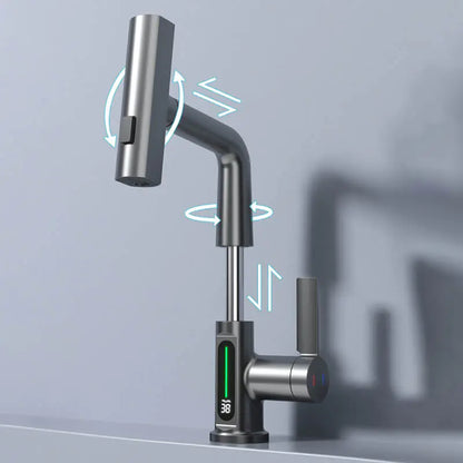 Waterfall Basin Faucet with Digital Display