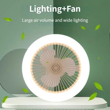 Remote-Controlled Ceiling Lamp with Cooling Fan