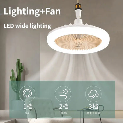 Remote-Controlled Ceiling Lamp with Cooling Fan